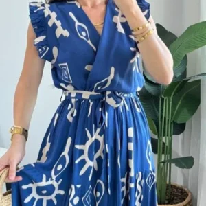 PIMU Women’s Printed V-Neck